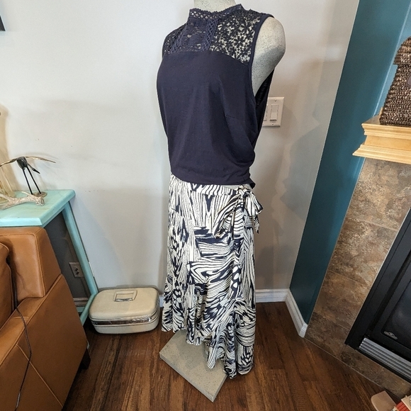 Embroidered blue cotton tank, Lane Bryant plus size 18/20 - Picture 1 of 16